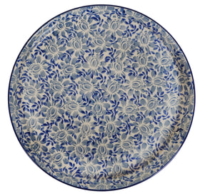 Polish Pottery Round Tray (English Blue) | T153U-AS53 Additional Image at PolishPotteryOutlet.com