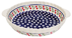 Pie Plate with Handles (Cherry Dot) | Z148T-70WI