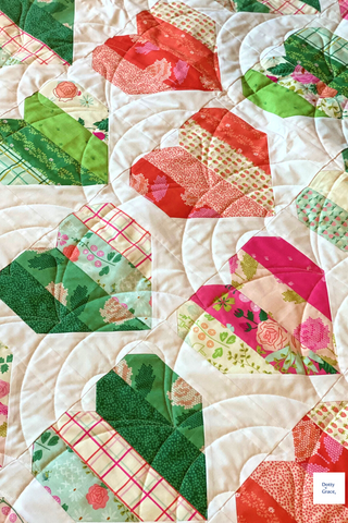 Hearts and Rainbows quilting pattern