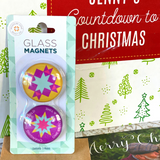 Quilty Glass Magnets