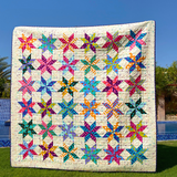 Lemon Star Quilt stitched by Dotty and Grace