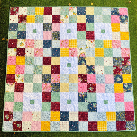 Mint Patch Quilt by Janelle of Dotty and Grace