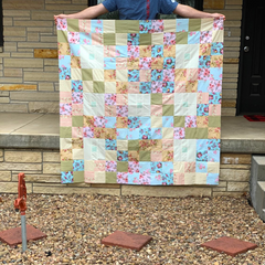 Mint Patch Quilt by Kathlynn of @kmnquiltco