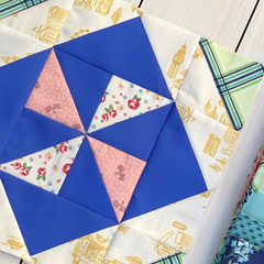 Wind Blown Quilt Block - made by Janelle of Dotty and Grace