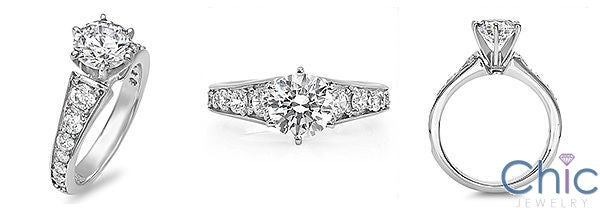 cz tiffany style engagement rings