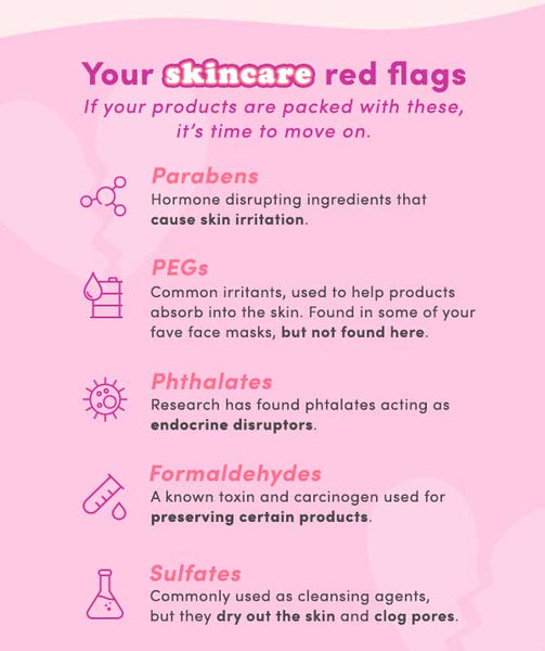 list of skincare red flags