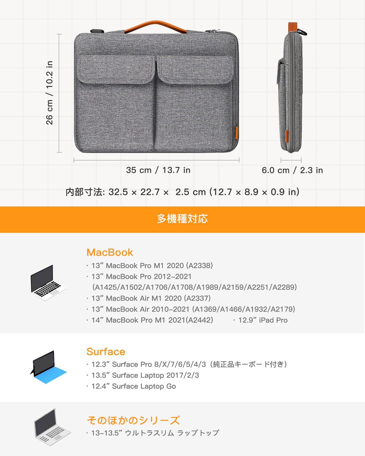 ノートパソコンバッグ 2Way 13 13.3インチ 衝撃吸収 持ち手付き 手提げバッグ 肩掛けバッグ 取り外し可能ショルダーベルト パソコ –  Inateckバックパックジャパン