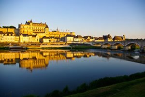 A view of Amboise castle from across the river.