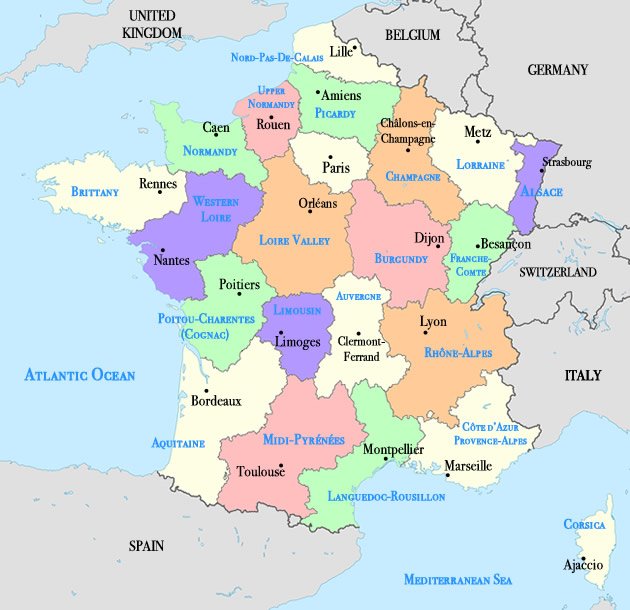 map of french cities Interactive France Map Regions And Cities map of french cities