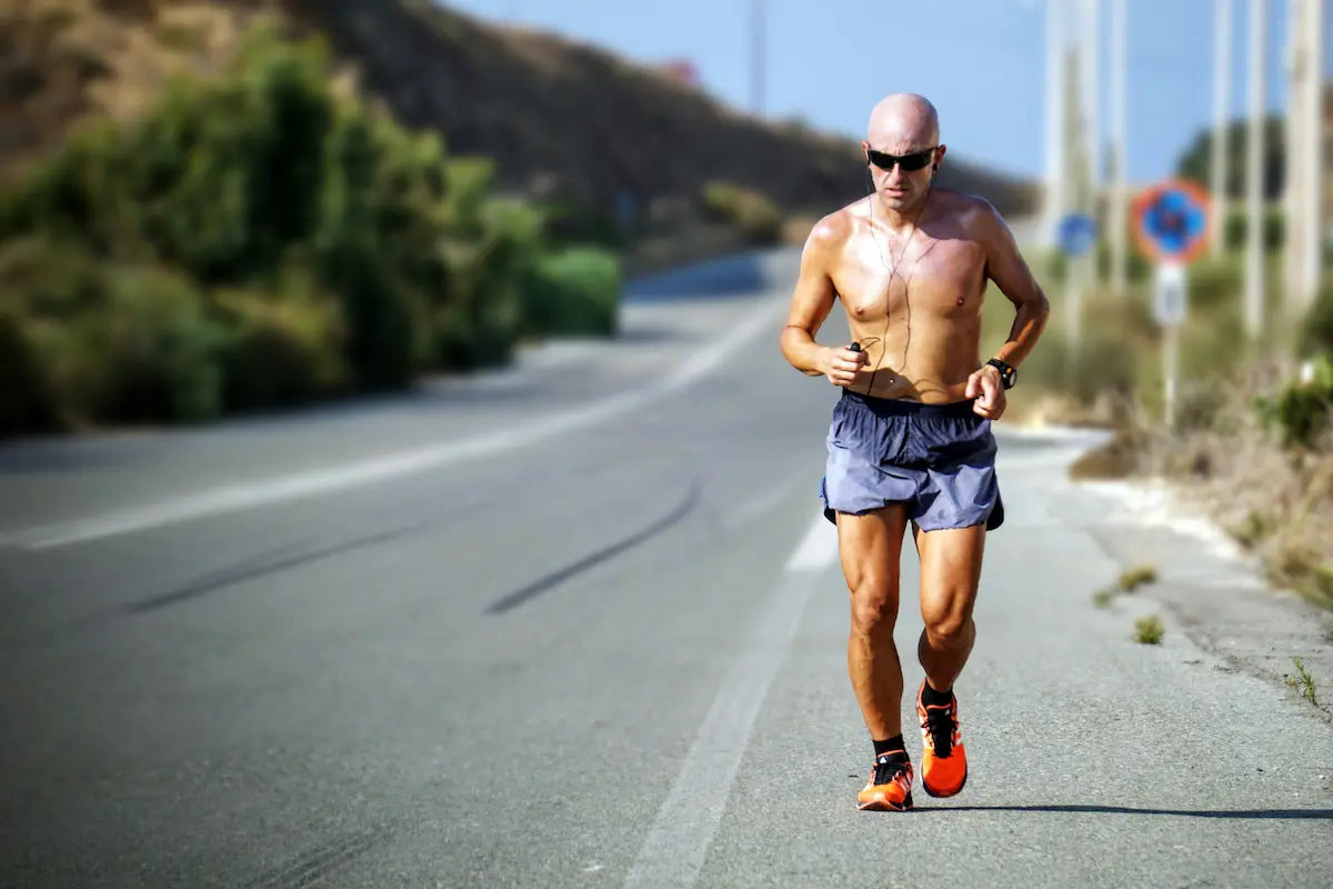 Sweaty Runner In Hot Conditions