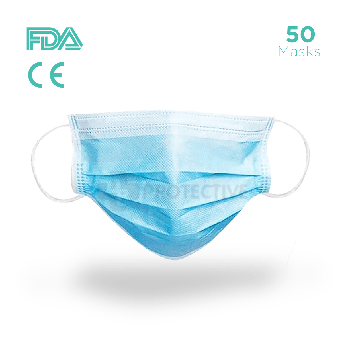 3-Ply Disposable Surgical Medical Face Mask (Level 2) - Pack of 50 - USA Medical Supply - DB Protective