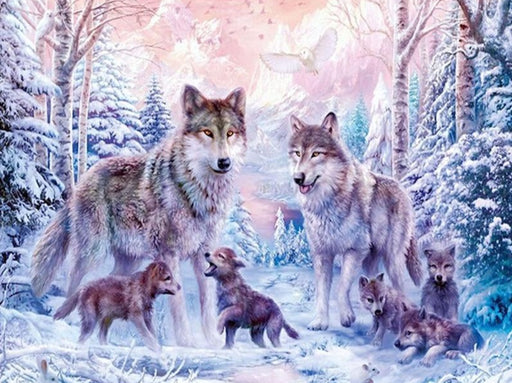 Wolf Love- Diamond Painting - Paint Vibe