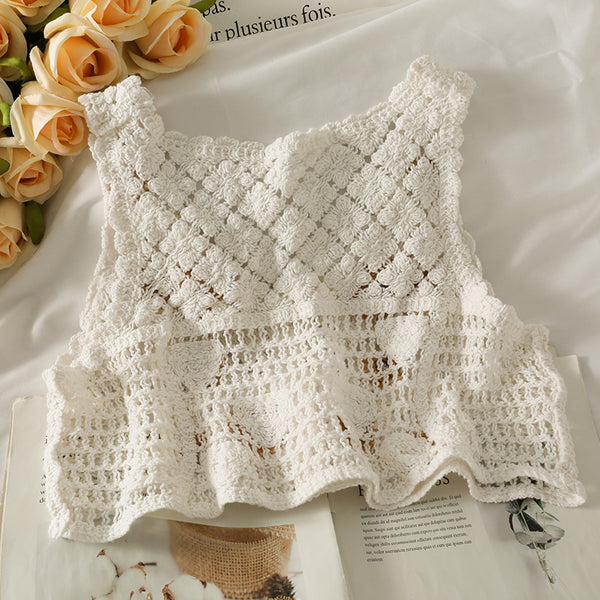 Sunflower Crochet Vest (2 Colors) – Megoosta Fashion