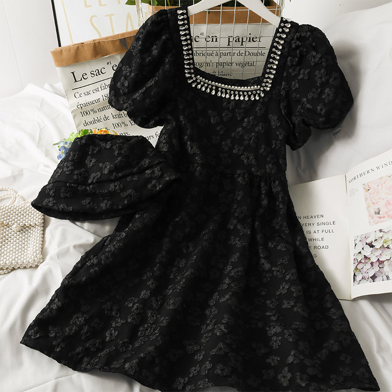 L'or Eyelet Knit Dress ワンピース ブラック かじまり houshusangyou ...