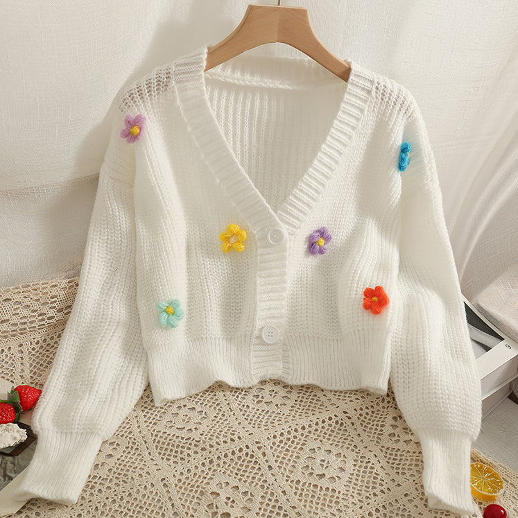 Candy Daisies Cropped Cardigan (4 Colors) – Megoosta Fashion