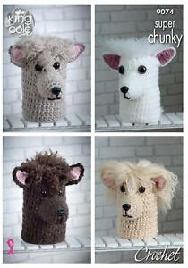 King Cole Pattern 9074: Crochet Andre The Alpaca Double Toilet Roll Cover/ Doorstop