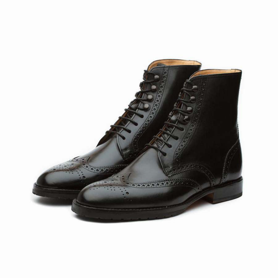 Black Wingtip Derby Boots – FELLMONGER