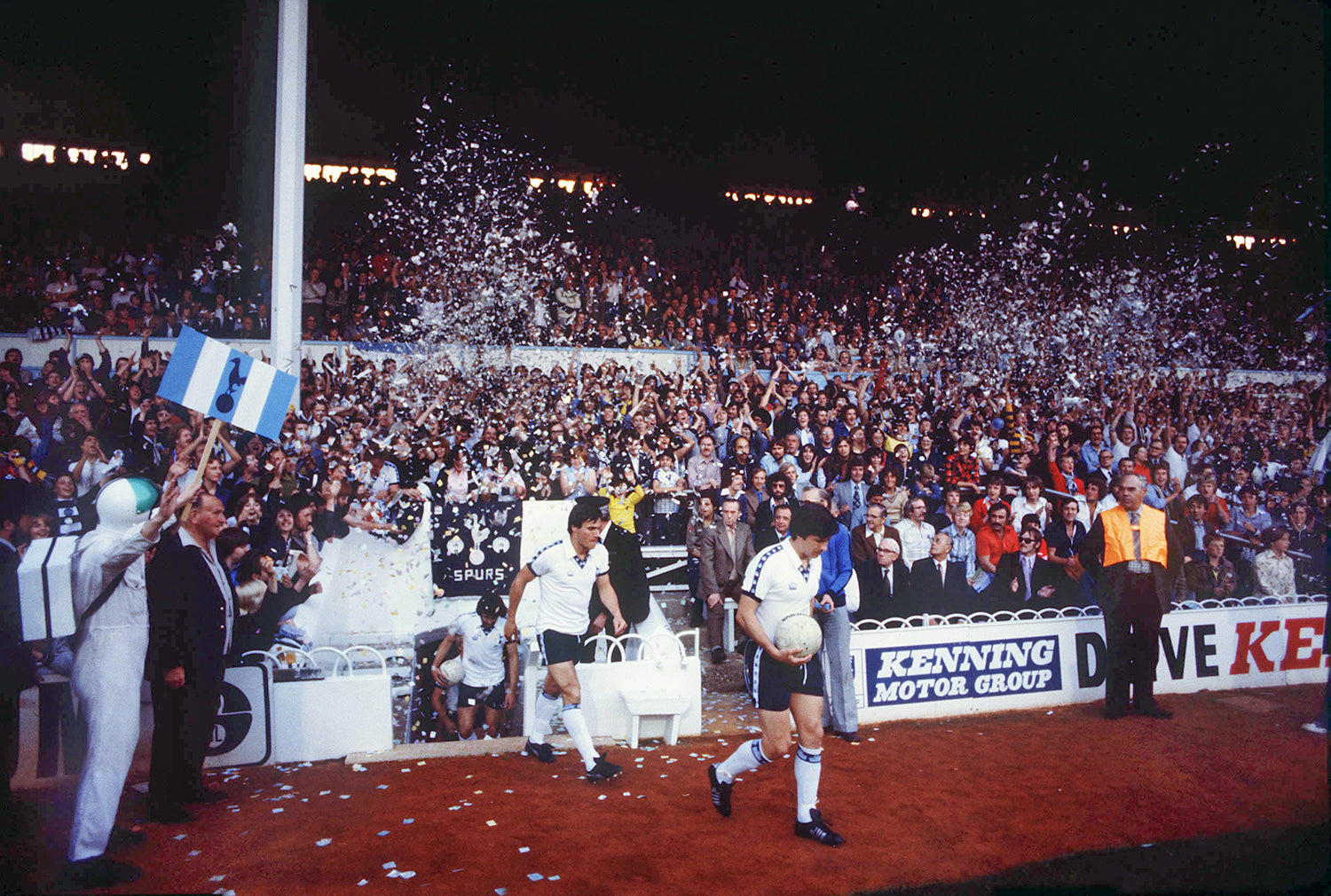 Ricky Villa and Ossie Ardiles Debut at White Hart Lane Tottenham 1978 wearing the Admiral kit