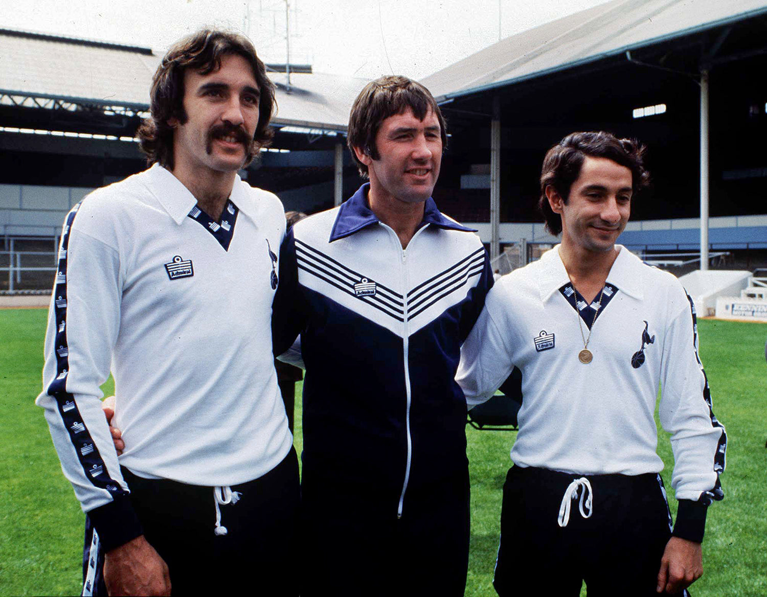 Ricky Villa and Ossie Ardiles at Tottenham 1978 wearing the Admiral kit