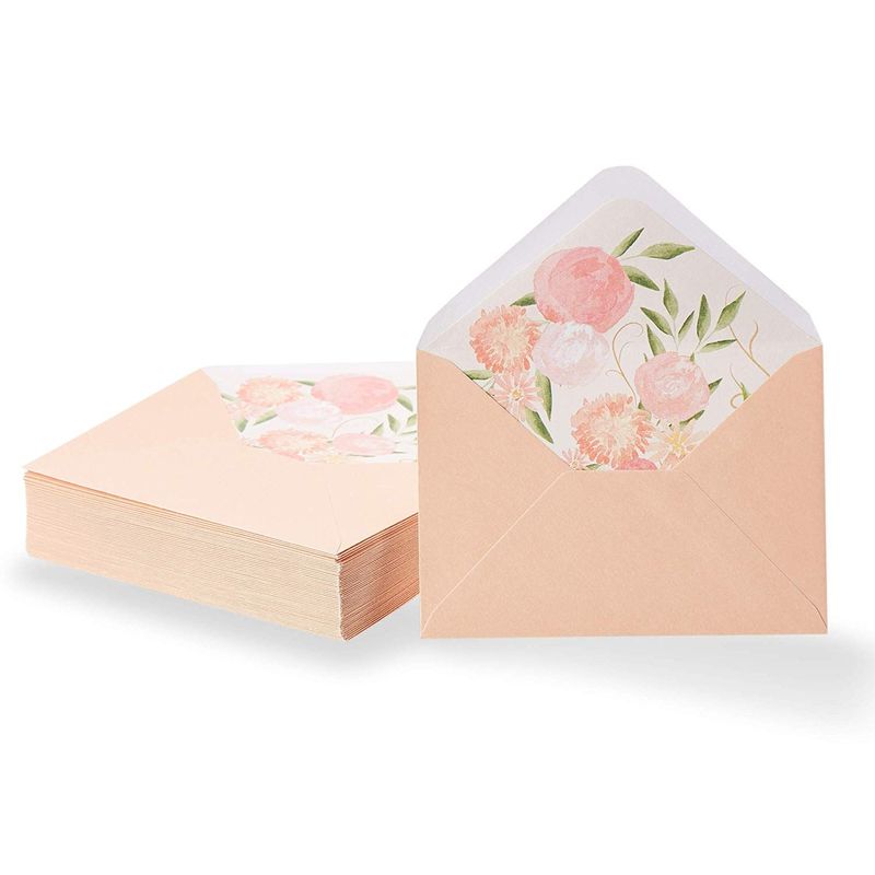 Schande Niet ingewikkeld Fonetiek A1 Invitation Envelopes, Peach with Floral Lining (3.6 x 5.1 In, 50 Pa –  Paper Junkie