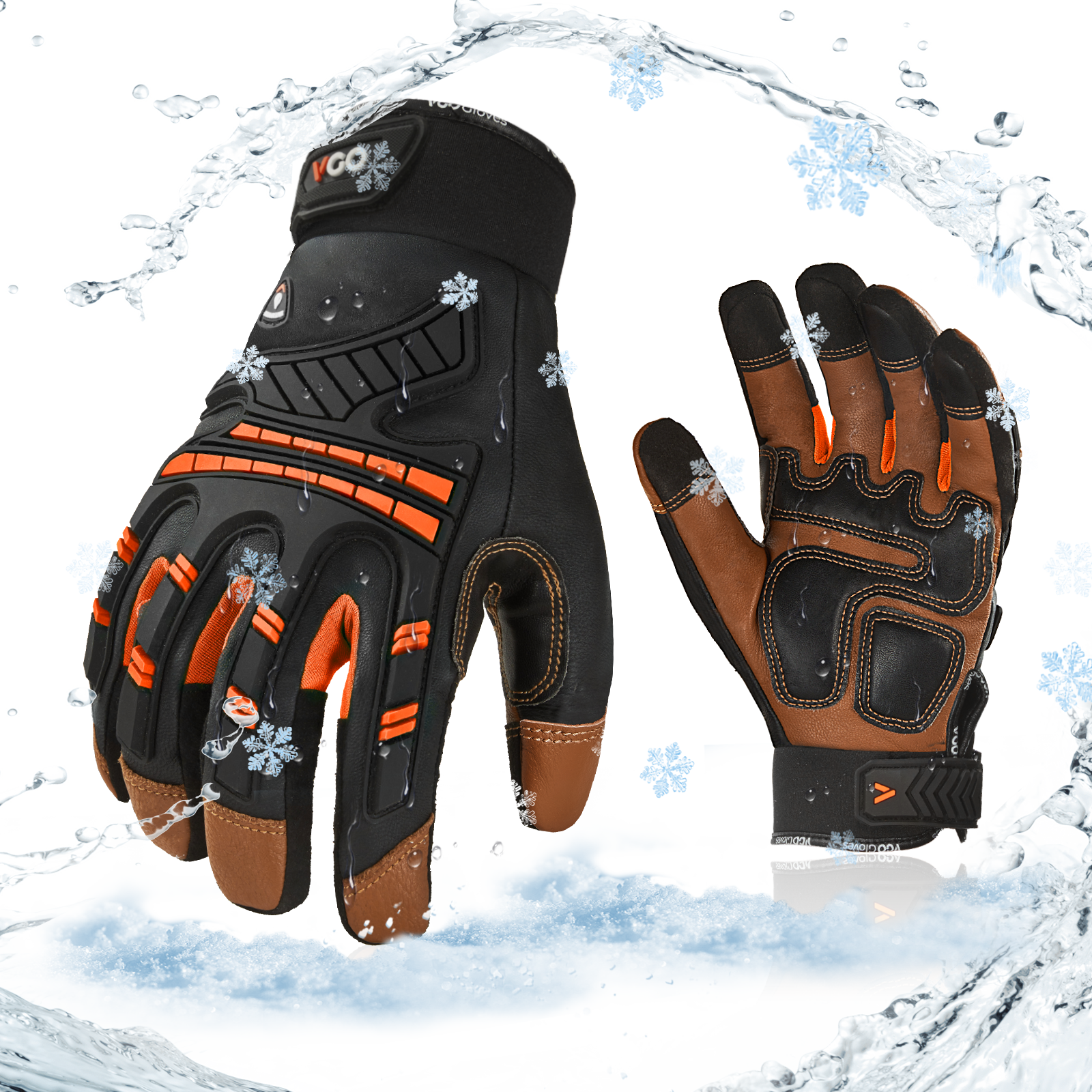 KAYGO Insulated Mechanic Work Gloves KG126W,Winter Insulated Double  Lining,Heavy duty,Improved dexterity,Excellent Grip,Ideal for working on  cars and