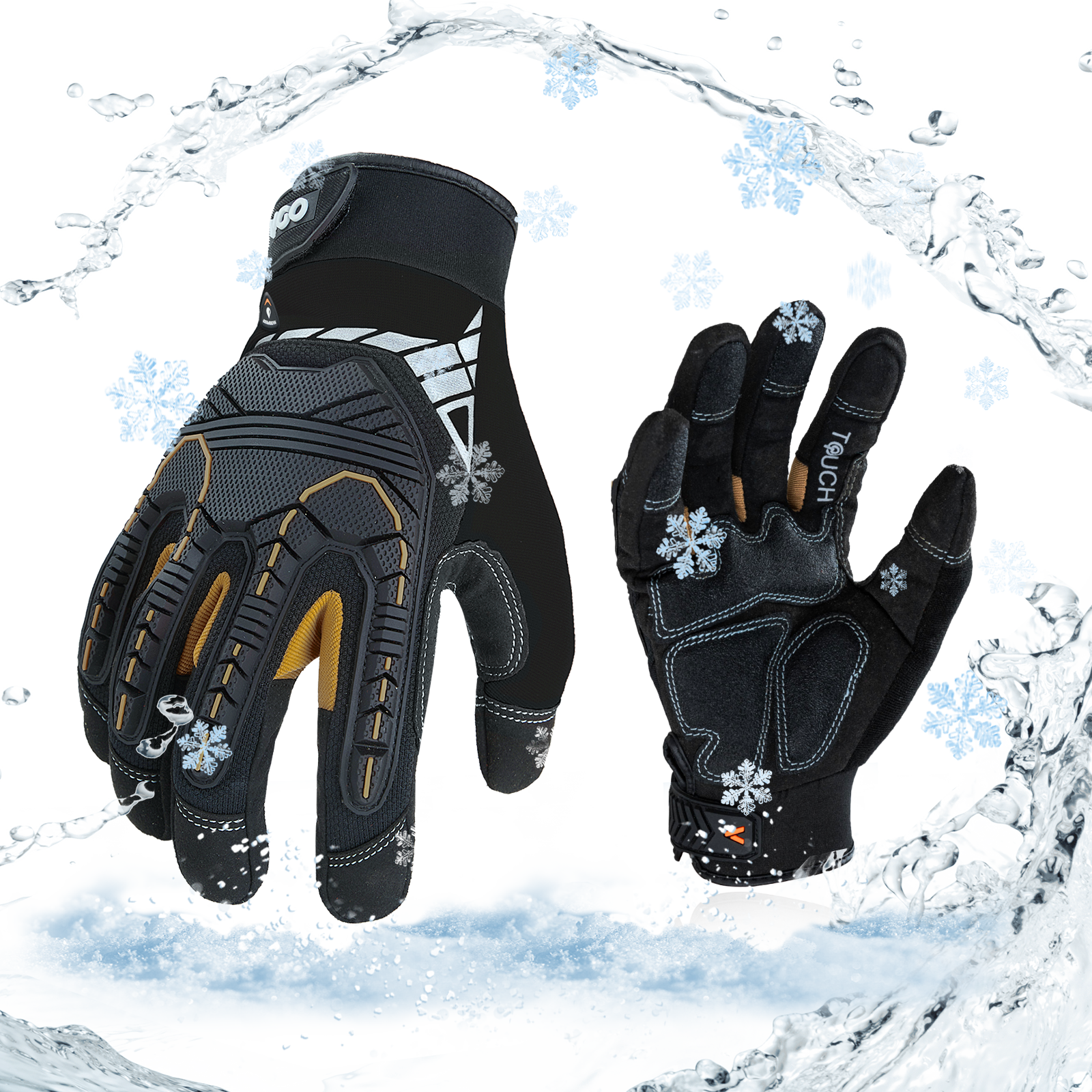 KAYGO Insulated Mechanic Work Gloves KG126W,Winter Insulated Double  Lining,Heavy duty,Improved dexterity,Excellent Grip,Ideal for working on  cars and