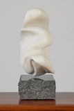 Biomorphic Marble Sculpture with Granite Base