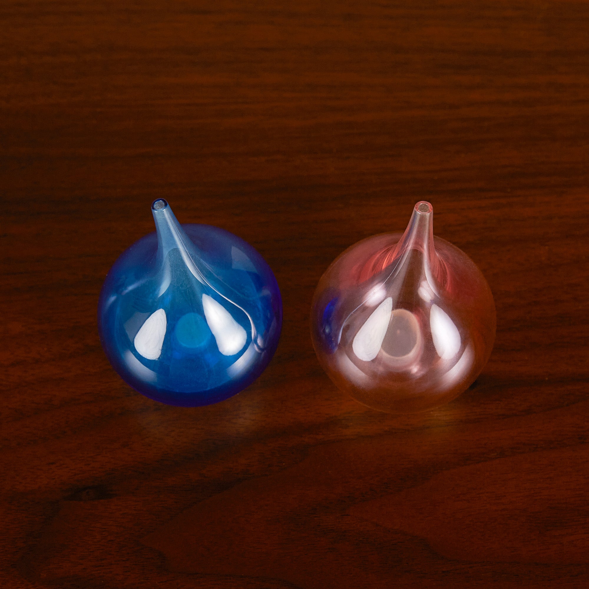 Hand Blown Glass Pink & Blue Salt & Pepper Shakers