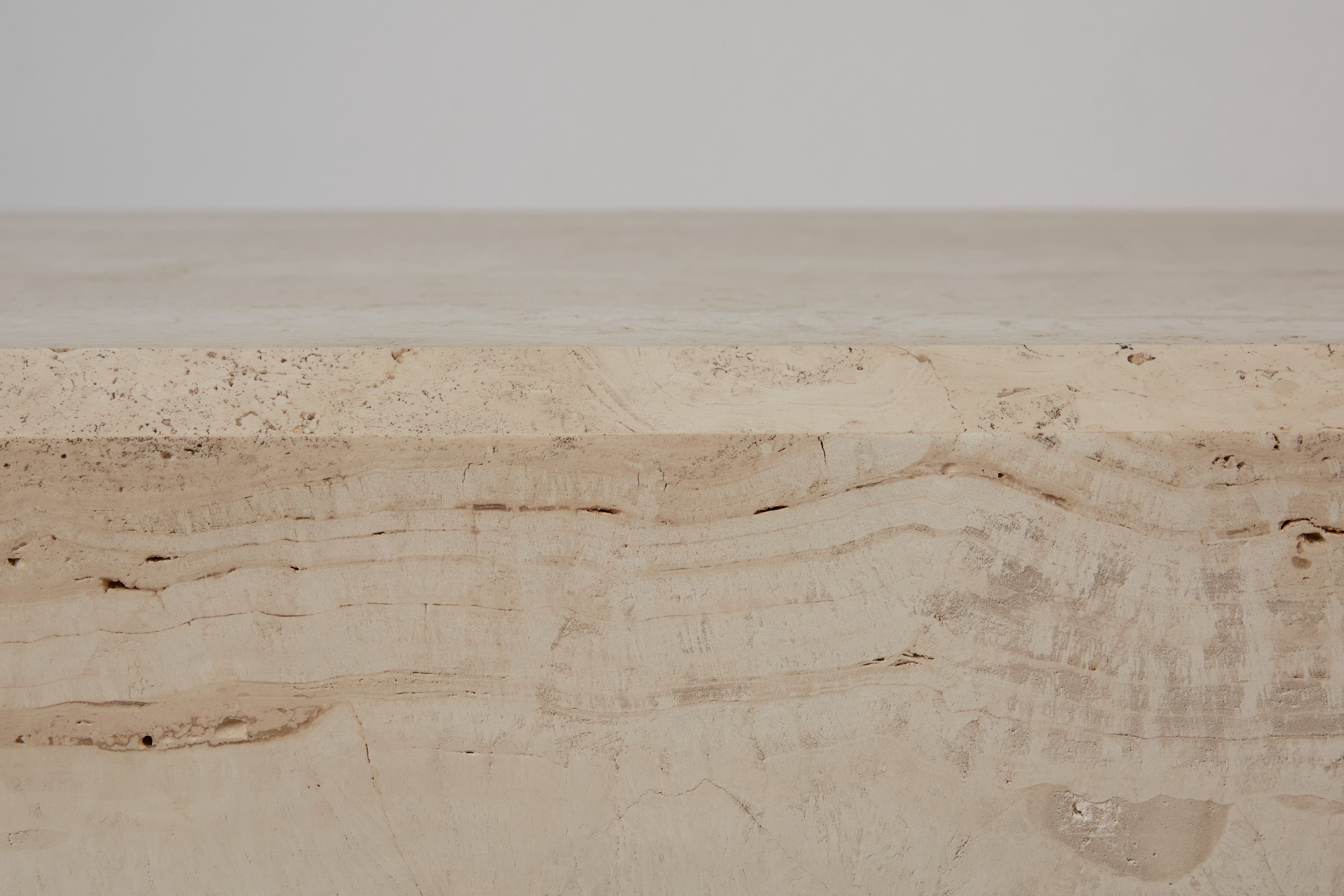 Postmodern Italian Travertine Coffee Table