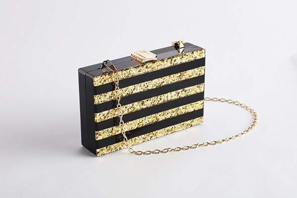 gold acrylic clutch