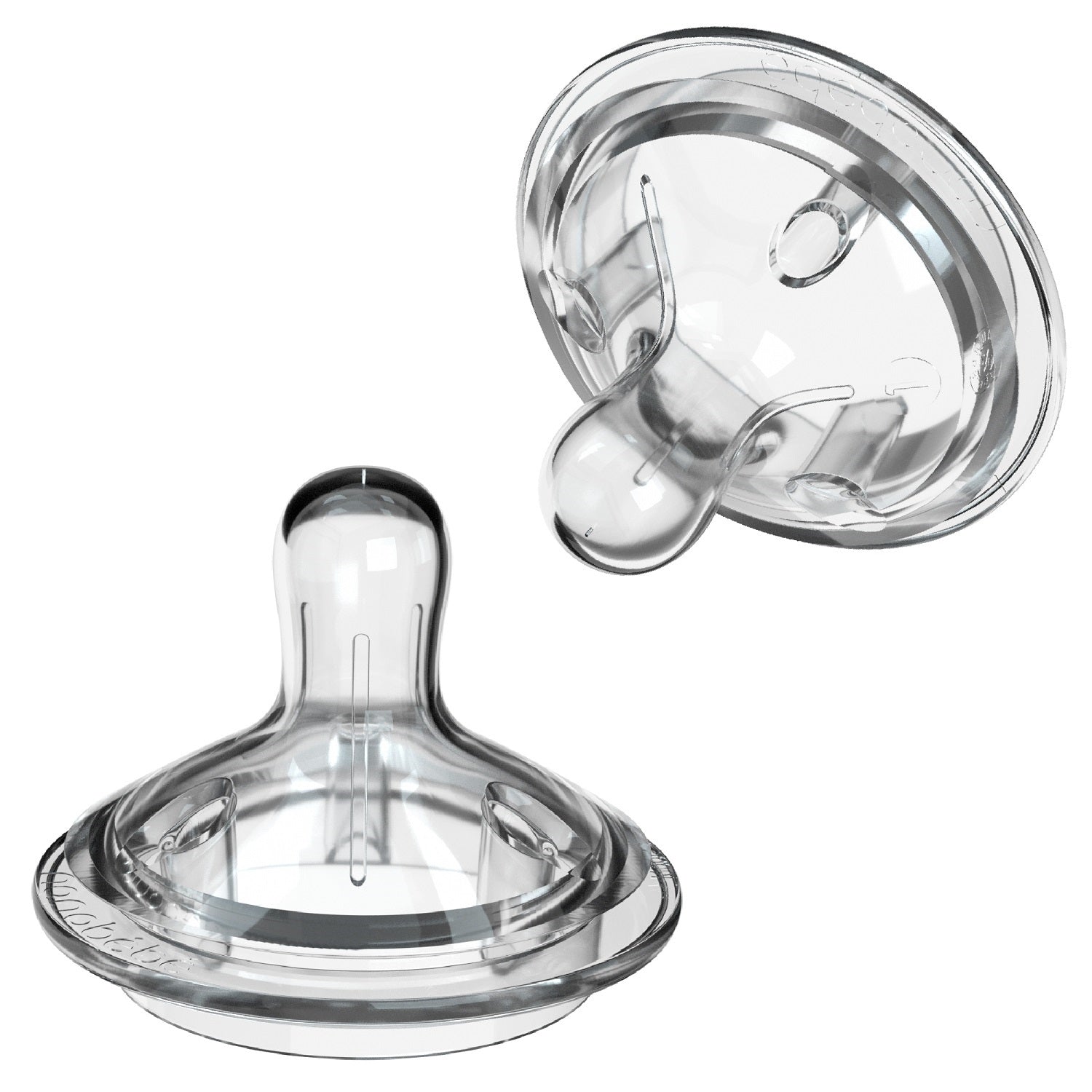 Baby Bottle Teats, 5 Flow Rates, 2-Pack - Nanobebe UK product image