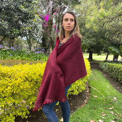 red alpaca poncho