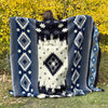 Cozy Bohemian Reversible Tribal Alpaca Wool Blanket