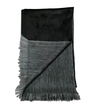 Elegant Classic Reversible Black And Grey Alpaca Wool Shawl