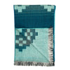 reversible tribal turquoise alpaca scarf