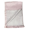 Luxurious Soft Cozy Pink And Grey Reversible Alpaca Fiber Shawl