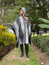 Andean Boho Alpaca Wool Poncho Artisan Fashion