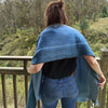 blue alpaca wool scarf