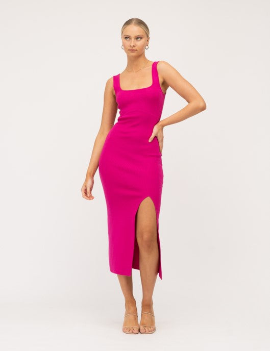 Hot Pink Knit Dress Lilly Pilly Style Boutique