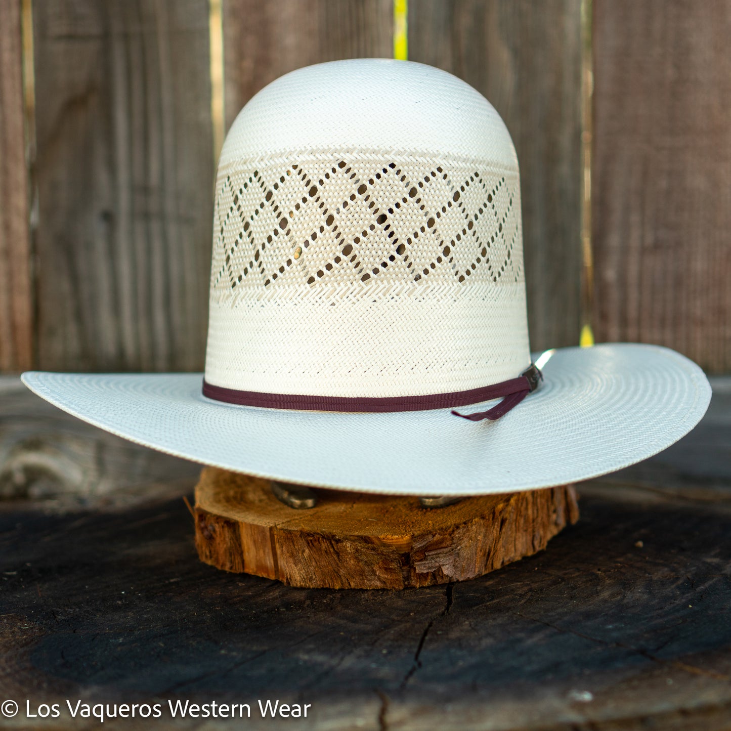 Laredo Straw Hat Tall Crown Ace Spades Tan/White – Los Vaqueros Western ...