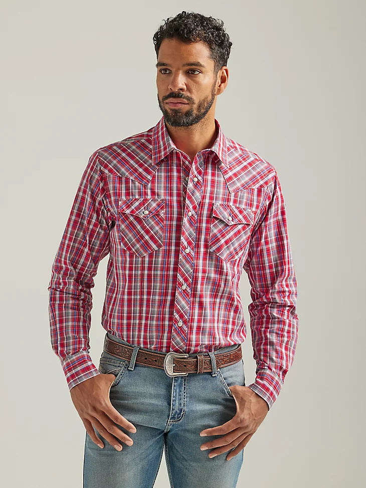 Men's Wrangler® Western Fashion Snap Long Sleeve Shirt – Los Vaqueros Western  Wear