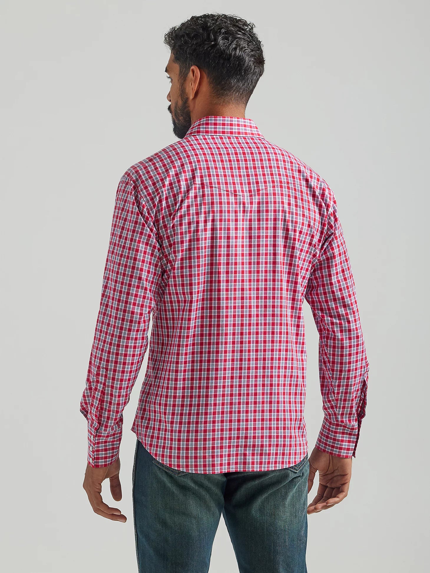 Men's Wrangler® Wrinkle Resist Long Sleeve Shirt in Red – Los Vaqueros  Western Wear