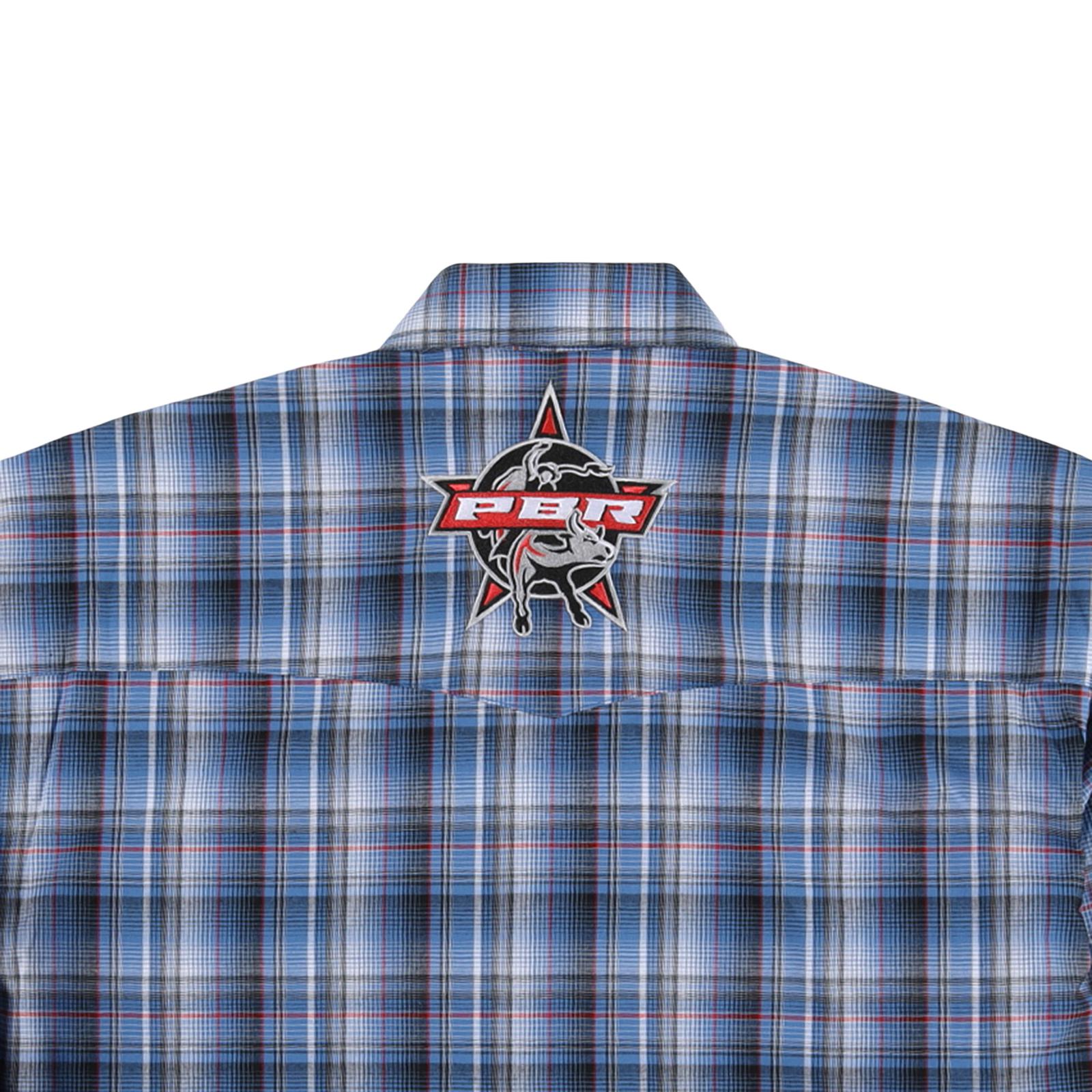 Men's Wrangler® PBR® Logo Long Sleeve Logo Shirt in Blue – Los Vaqueros  Western Wear