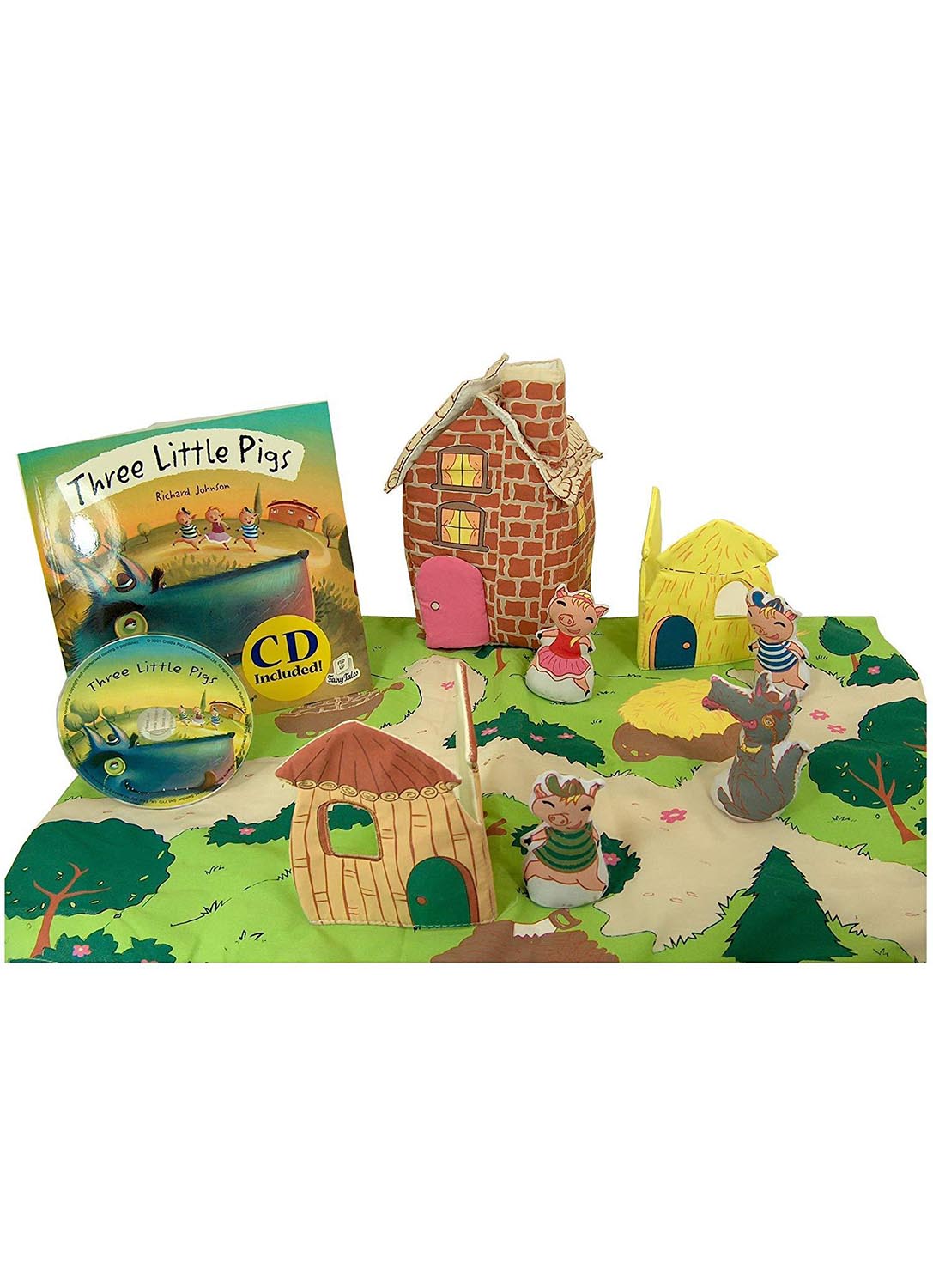 3 little pigs play set