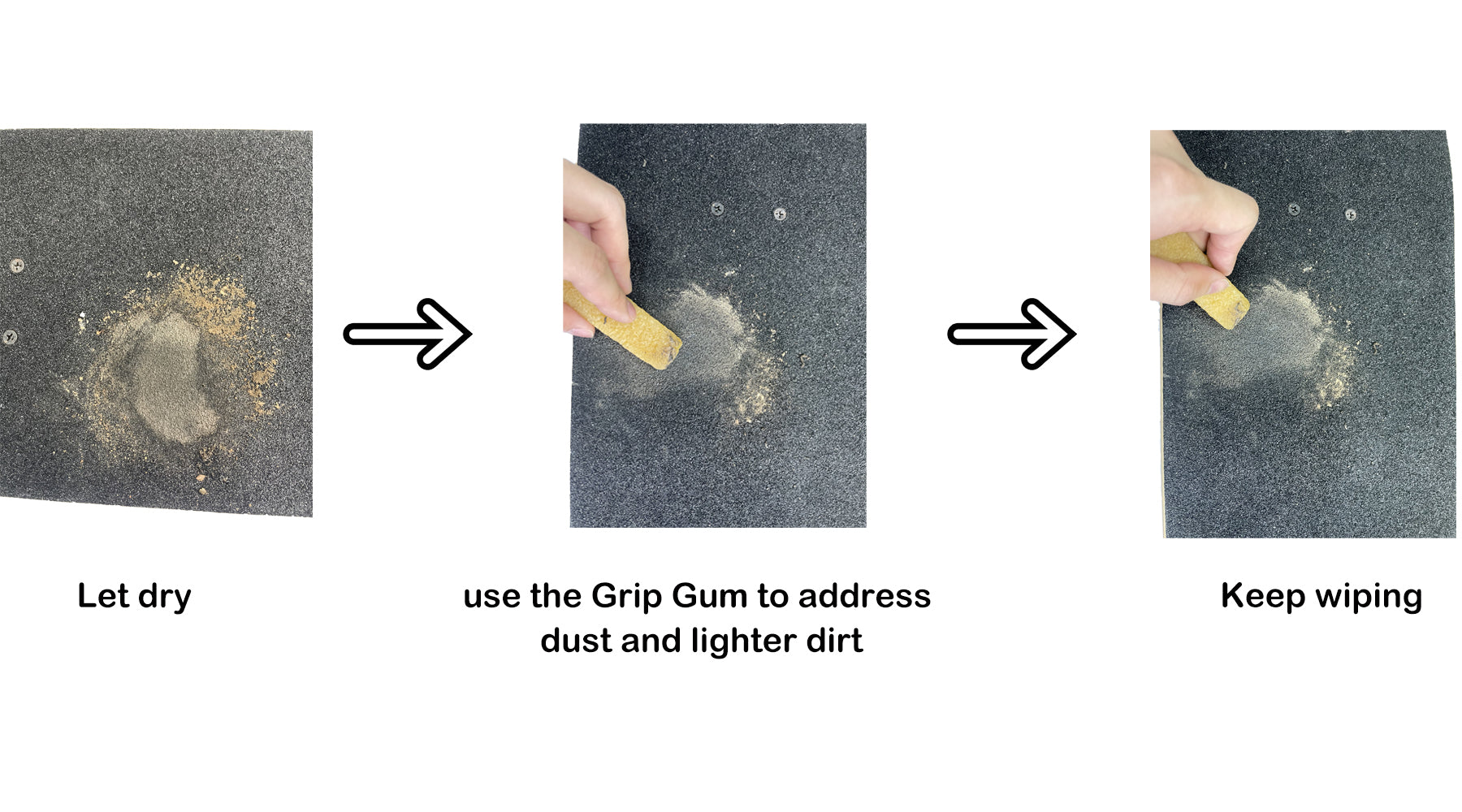 Use-grip-gum-to-clean-light-dirt-on-grip-type