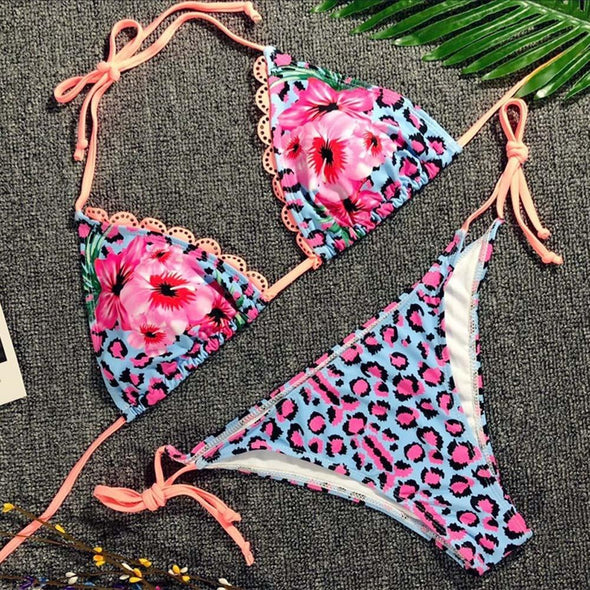 Flower Pink Bikini Set – yoyobikini