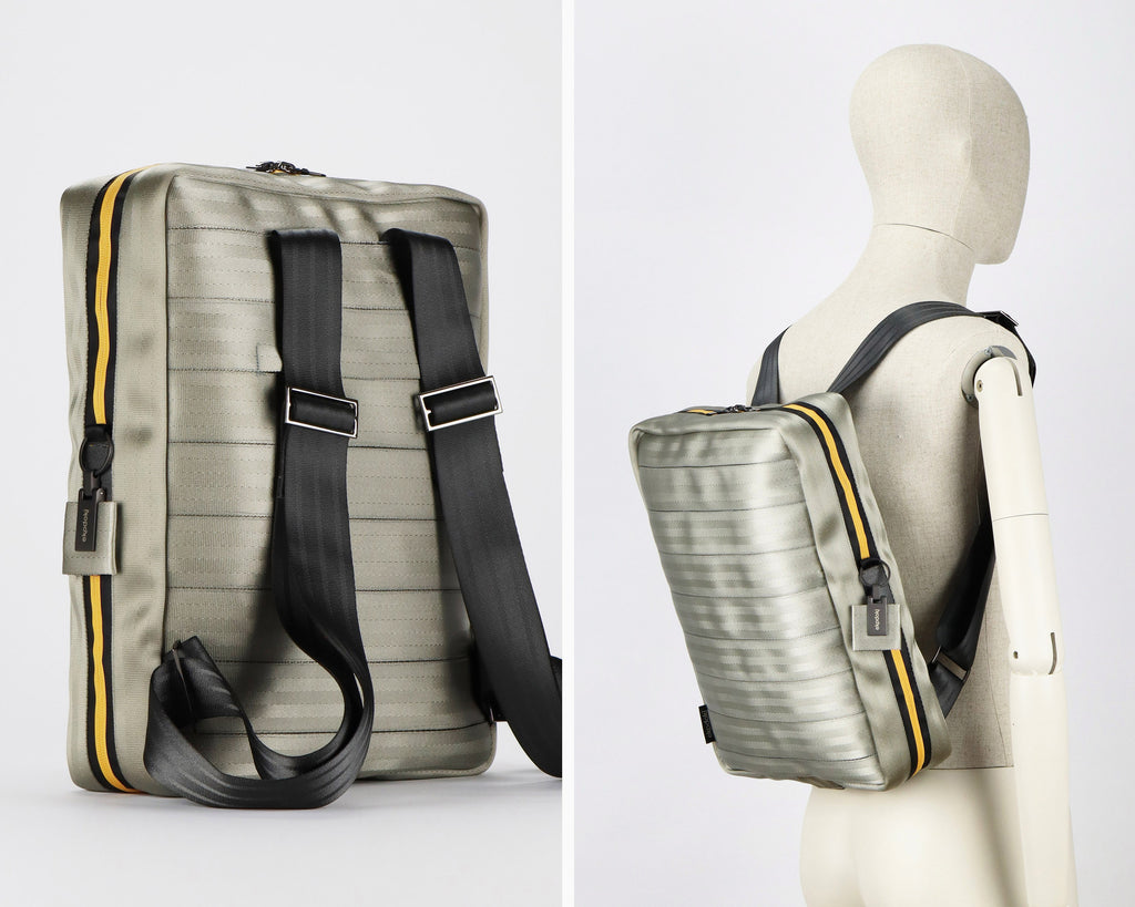 Finished product - eKodoKi RE-BELT backpack, size L, colour silver gray