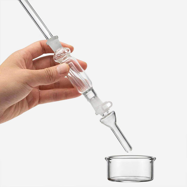 do you put water in a glass nectar collector
