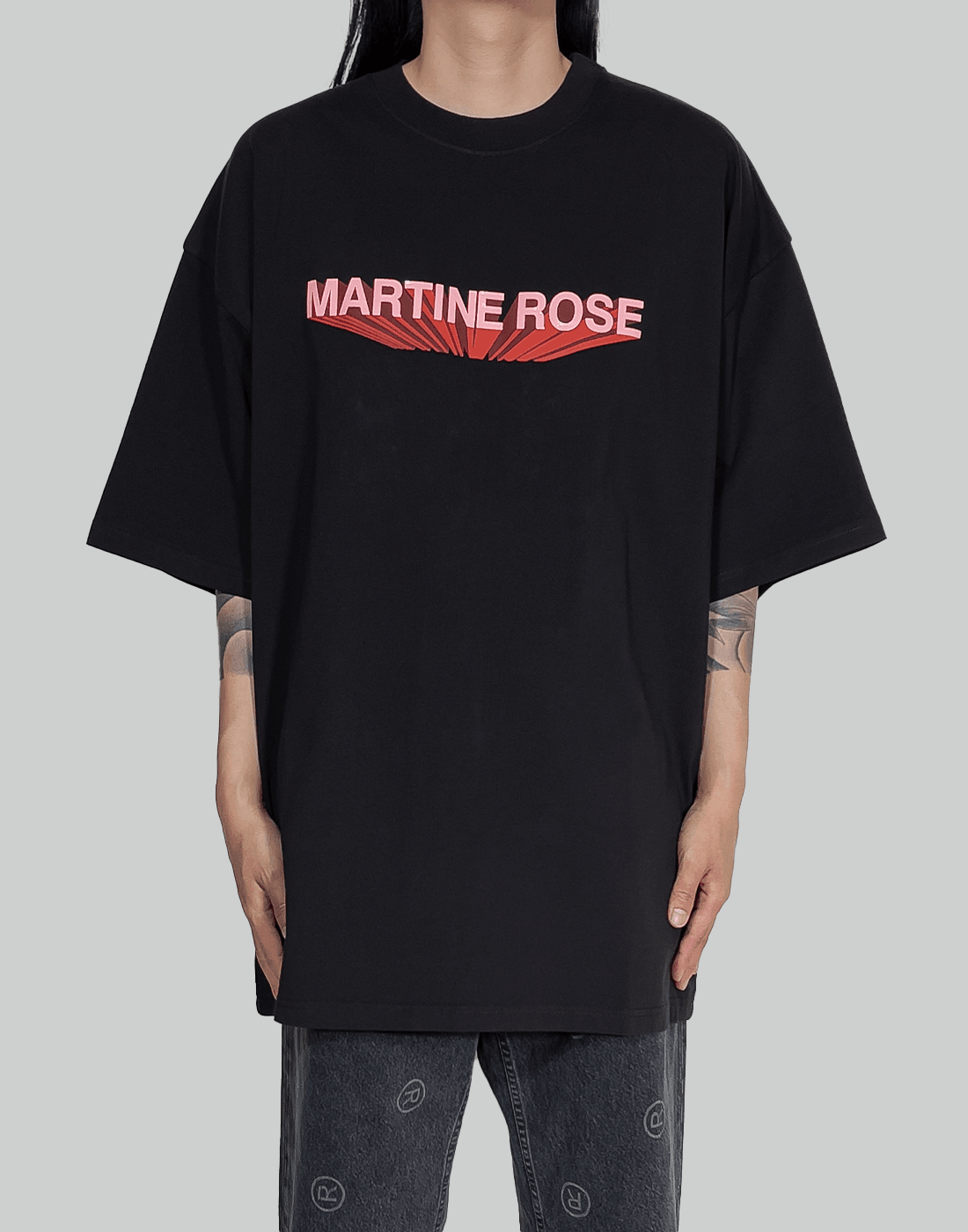 Martine Rose Men's Logo Oversized T-Shirt - Black