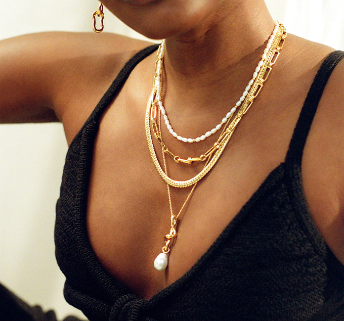 Herringbone Necklace Dainty Flat Snake Chain Luxury Fashion Jewelry –  KesleyBoutique